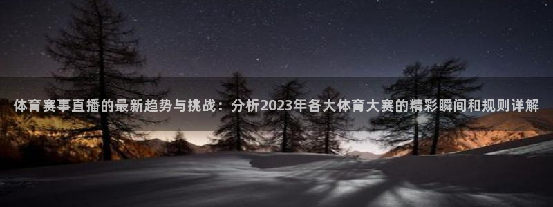 919足球直播间：体育赛事直播的最新趋势与挑战：分析2023年各大体育大赛的精彩瞬间和规则详解