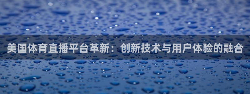 919体育直播间在线看：美国体育直播平台革新：创新技术与用户体验的融合